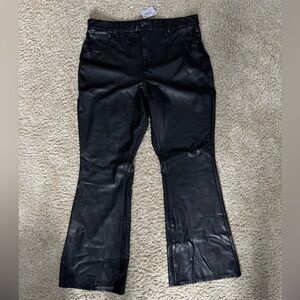 American Eagle curvy super high rise kick boot leather pants